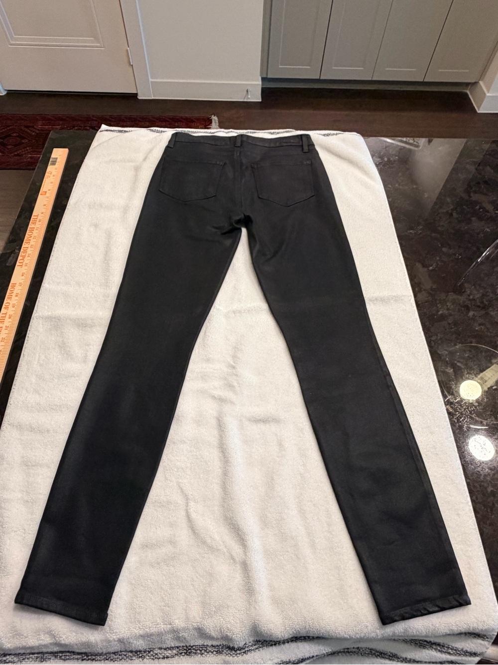 PAIGE High Rise Edgemont Skinny Stretch Jeans in Black Size 29 - Picture 3 of 8